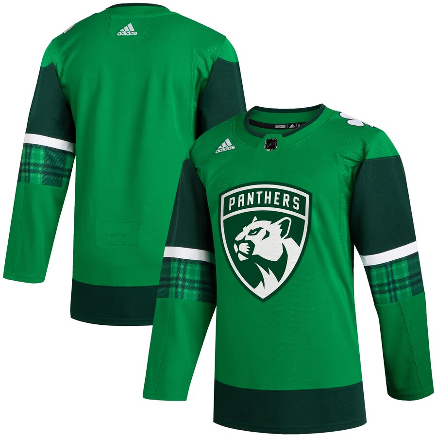 Florida Panthers Blank Men Adidas 2020 St. Patrick Day Stitched NHL Jersey Green->minnesota wild->NHL Jersey